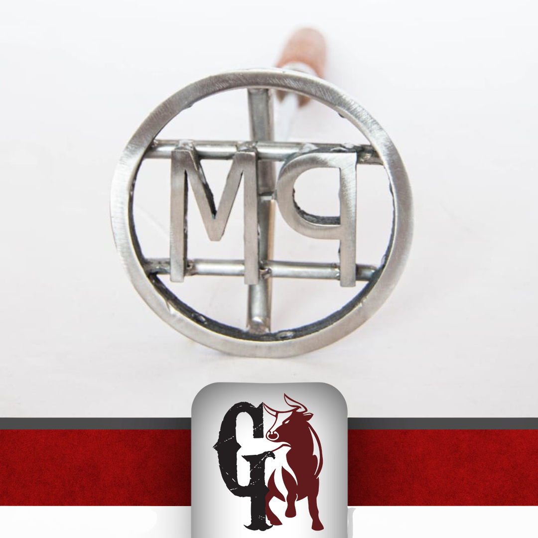 Marca circular com iniciais